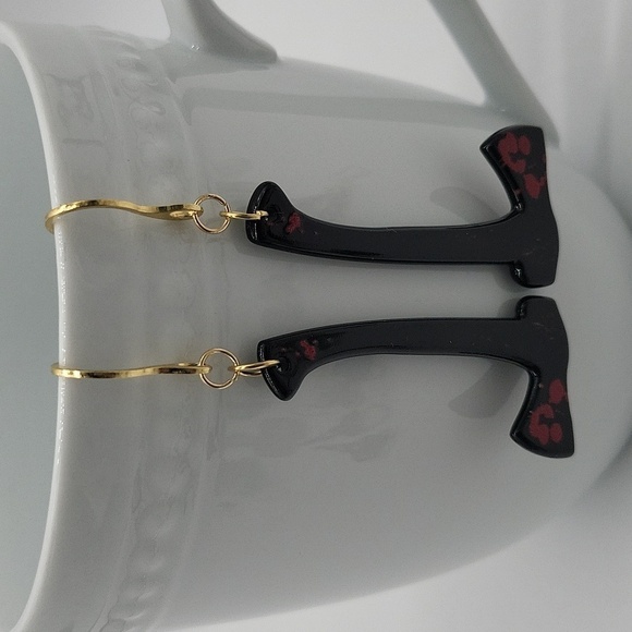 1937 Handmade Halloween Earrings NWT - Picture 1 of 6